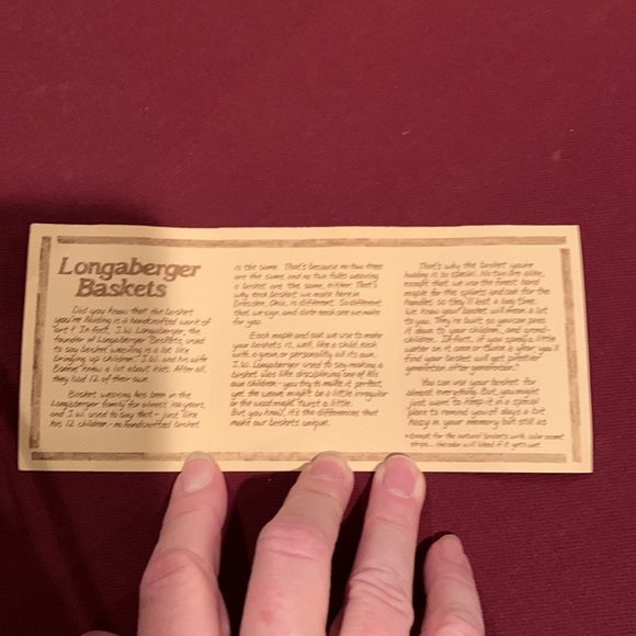Longaberger Basket And Protector From 1988 - Picture 10 of 11